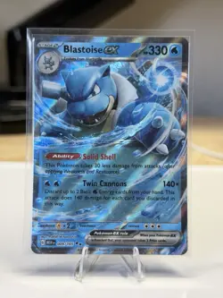 Blastoise EX, 009/165, Double Rare, Scarlet & Violet 151, Pokemon TCG, NM - Image 1