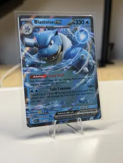 Blastoise EX, 009/165, Double Rare, Scarlet & Violet 151, Pokemon TCG, NM - Image 3