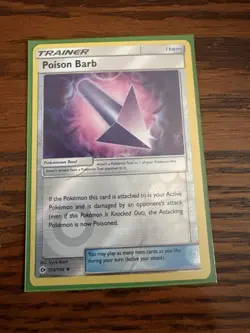 Poison Barb 124/149 Pokemon TCG Sun & Moon Reverse Holo LP - Image 1