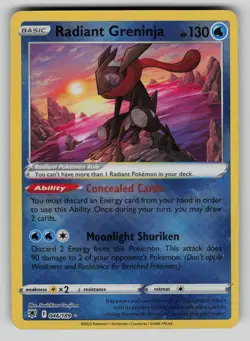 Radiant Greninja 046/189 Astral Radiance Holo Pokemon DMG - Image 1