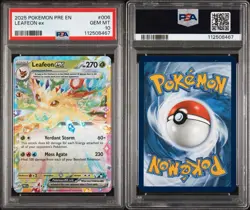 2025 Pokemon Prismatic Evolutions Leafeon ex 006/131 PSA 10 GEM MINT - Image 3