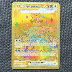 Pokemon Terapagos ex Hyper Rare 180/131 Sv: Prismatic Evolutions Holo English - Image 1