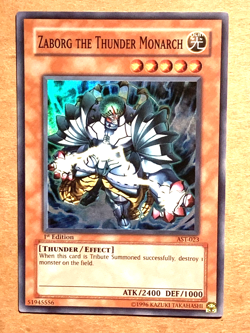 yugioh Zaborg the Thunder Monarch AST-023 1st Ed Super Rare near mint - Image 1