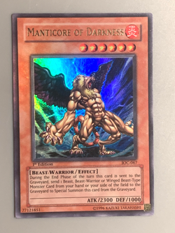 yugioh Manticore of Darkness IOC-067 1st Edition Ultra Rare near mint - Image 3