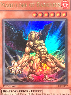 yugioh Manticore of Darkness IOC-067 1st Edition Ultra Rare near mint - Image 4