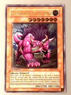 yugioh Behemoth the King of All Animals FET-EN014 Ultimate 1st Ed near mint - Image 1