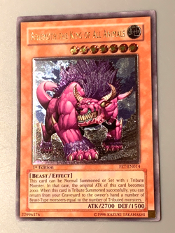 yugioh Behemoth the King of All Animals FET-EN014 Ultimate 1st Ed near mint - Image 2