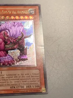 yugioh Behemoth the King of All Animals FET-EN014 Ultimate 1st Ed near mint - Image 5