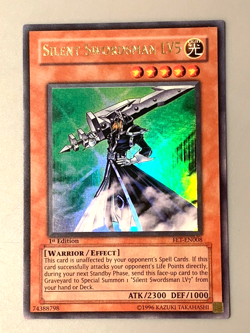 yugioh SILENT SWORDMAN LV5 FET-EN008 Ultra Rare 1st Edition near mint - Image 2