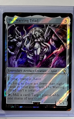 MTG Magic the Gathering FIC Final Fantasy Commander Surge Foil The Warring Triad - Image 1