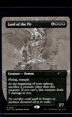 MTG Magic the Gathering SLD Secret Lair Borderless Sketch #893 Lord of the Pit - Image 1