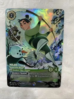 Disney Lorcana Mulan - Resourceful Recruit (Enchanted) 229/204 Winterspell Holo - Image 2
