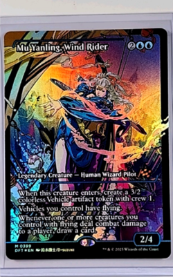 MTG Magic the Gathering DFT Aetherdrift Showcase Foil #399 Mu Yanling Wind Rider - Image 1