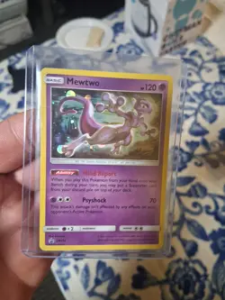 Mewtwo SM214 Sun & Moon Black Star Promo Cosmos Holo Pokemon Card LP - Image 3
