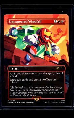 2025 MTG Magic the Gathering Secret Lair Sonic Borderless Unexpected Windfall - Image 1