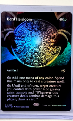 2025 MTG Magic the Gathering TDM Dragonstorm Borderless Foil #347 Herd Heirloom - Image 1