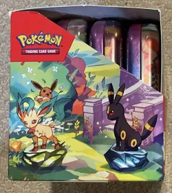 Pokemon Prismatic Evolutions Mini Tin Display Box - Full Set Of 8 Sealed Tins - Image 5