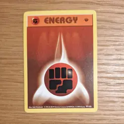 Pokemon Card Fighting Energy Base Set 1st Edition 97/102 Near Mint - Image 1