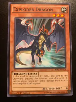 Yu-Gi-Oh! TCG Battle Pack 3 BP03-EN028 Exploder Dragon 1st Edition - Image 1