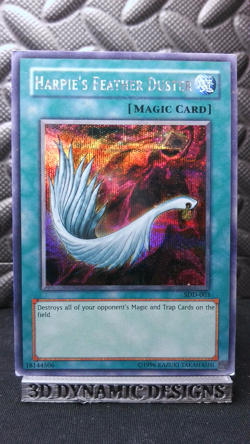 | Yugioh Harpie's Feather Duster SDD-003 Secret Rare Stairway To Destined LP | - Image 1