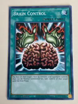 Yugioh - Brain Control x 3 - 1st Edition LP - Plus Free Holo Card - Image 3