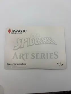 Magic The Gathering Spider Man Kapow Gold Stamped Art Series Card MTG - Image 2