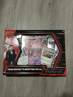 🌀 Pokemon TCG Team Rocket’s Mewtwo ex Box - Promo Swirl! 🌀 - Image 1