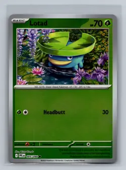 Lotad Reverse Holo Common ME02: Phantasmal Flames PFL Grass 005/094 Pokemon Card - Image 1