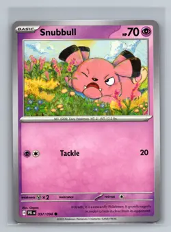 Snubbull Normal Common ME02: Phantasmal Flames PFL Psychic 037/094 Pokemon Card - Image 1
