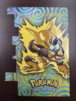 Pokemon TOPPS The Movie Animation Non Holo DIE CUT Alakazam EV9 of 12 LP - Image 1