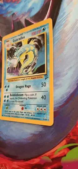 Pokemon Gyarados Holo Rare Card #007/130 Base Set 2 TCG 100 HP English - Image 4