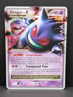 Gengar Lv.X 97/99 Arceus Holo Ultra Rare Pokemon TCG Nintendo full art border LP - Image 1