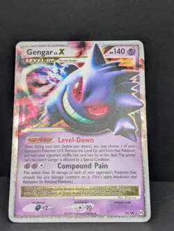 Gengar Lv.X 97/99 Arceus Holo Ultra Rare Pokemon TCG Nintendo full art border LP - Image 3