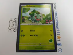 2023 Bulbasaur MY FIRST BATTLE STAMP PROMO card BLUE BORDER Pokemon TCG LP - Image 2