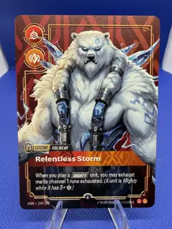 Riftbound METAL Card – Volibear Relentless Storm - Prize Wall Exclusive - Image 1