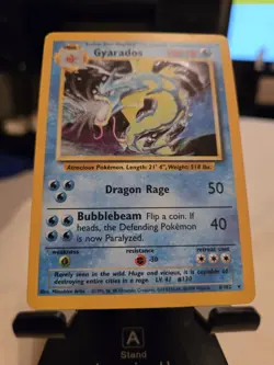 Gyarados Holo Pokemon Base Set #6 1999 Vintage Set Nintendo Trading Card Game! - Image 3