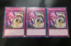 3x Threatening Roar SDSB-EN036 Common 1st Edition Yugioh Card Playset NM - Image 1