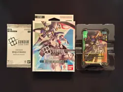 GUNDAM CARD GAME TCG ST02 WINGS OF ADVANCE STARTER DECK ENG OPENED + BONUS PACK - Image 1