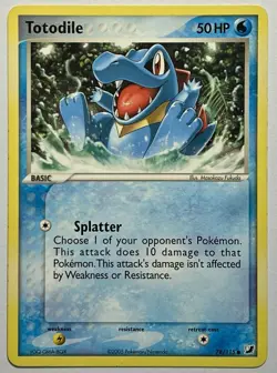 Totodile 78/115 (NM) Common EX Series: Unseen Forces 2005 Pokemon Card TCG - Image 1