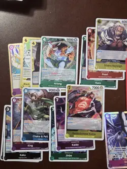 One Piece Lot Of Super Rare , Rare , Leader & Don!! Cards , 20 +/- Cards - Image 2