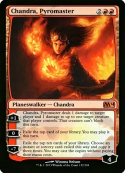 X 1 Chandra, Pyromaster LP M14 134 MTG Magic The Gathering - Image 1