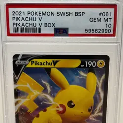2021 Pokemon SWSH Black Star Promo #061 - Pikachu V Box Promo - PSA 10 GEM MT - Image 2