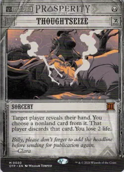 Thoughtseize - Outlaws of Thunder Junction: Breaking News - (20) NM - Image 1