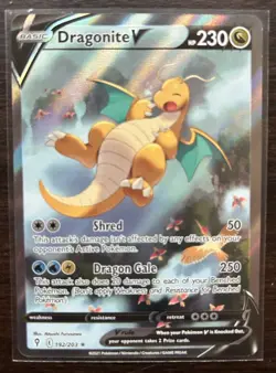 Pokemon Dragonite V Alternate Full Art Ultra Rare Holo 192/203 Evolving Skies - Image 2