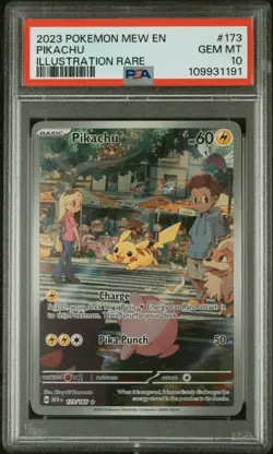 Pikachu PSA 10 - 173/165 - Illustration Rare - Scarlet & Violet 151 - Pokemon - Image 1