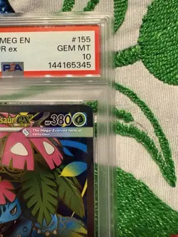 Pokemon TCG PSA 10 Mega Venusaur ex 155/132 Me01: Mega Evolution, SHIPS FAST - Image 3