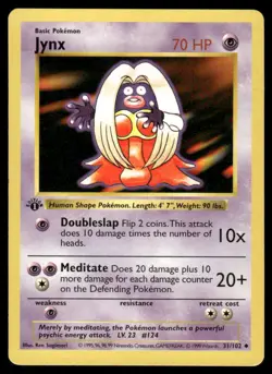 Jynx 31/102 1st Edition Base Set Shadowless Uncommon NM EBAY LIVE FRIDAY - Image 1