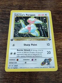 Pokemon Gym Challenge 1st Edition Sabrina's Porygon 98/132 - Image 1