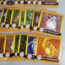 Pokemon Premier Edition Artbox Stickers Action Flipz 1999 Pokemon LOT OF 58 - Image 2