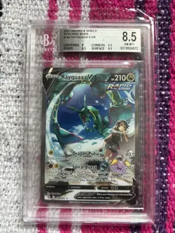 Pokemon TCG Evolving Skies Rayquaza v Full Art Holo Ultra Rare NM/M+ Condition - Image 1